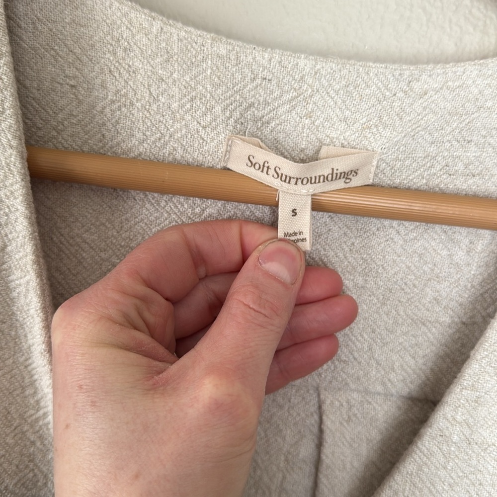 Soft Surroundings cream cardigan small - Picture 3 of 5